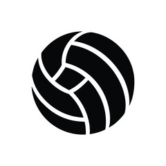 A volley ball silhouette vector art illustration