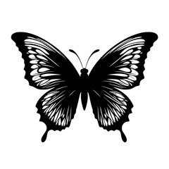 Elegant butterfly silhouette vector design for nature and beauty themes