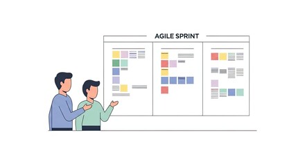 Agile Sprint Planning Meeting With Task Board