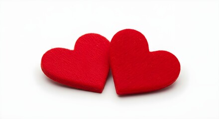 Fototapeta premium red hearts on white background