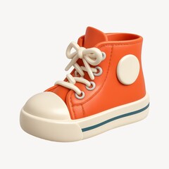 Colorful cartoon sneaker illustration.