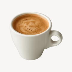 Fototapeta premium Creamy espresso in white cup.