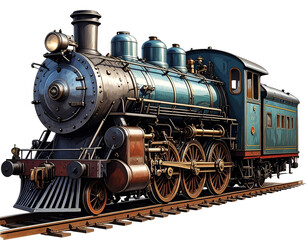 Naklejka premium Train engine PNG