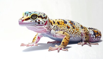 Colorful Leopard Gecko Close Up.