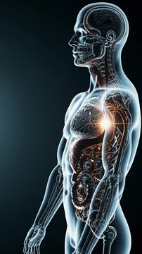 Transparence du corps humain futuriste