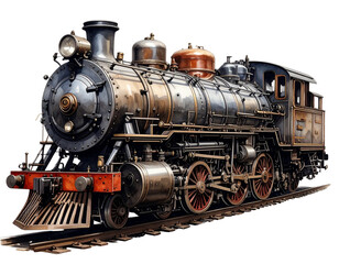 Fototapeta premium Train engine PNG 