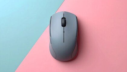 Minimalist mouse technology inspired flat lay high resolution photo