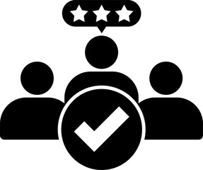 Team success and positive feedback icon