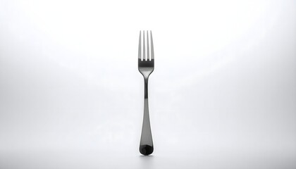 Stainless steel fork vertical alignment concept high resolution photo
