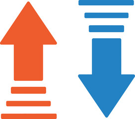 Up and Down Arrows Comparison Icon