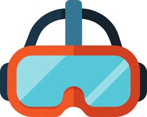Illustration vr headset on transparent background