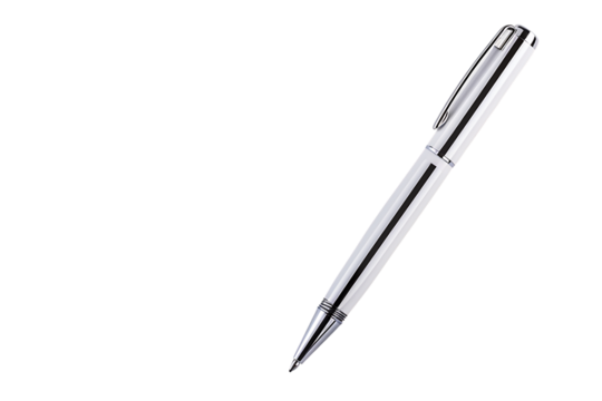 Elegant executive pen floating, a symbol of focus, precision, and quality craftsmanship, perfect for corporate branding and creative writing projects