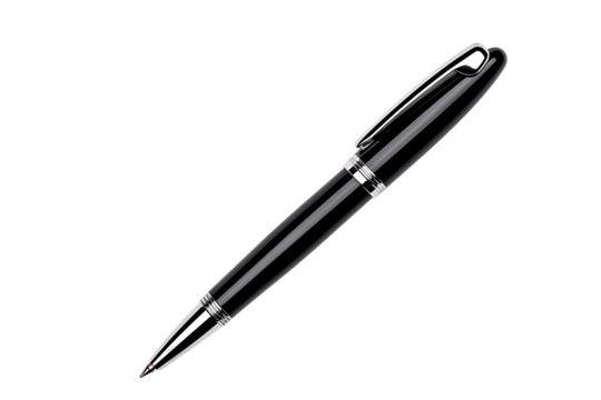 Elegant black pen conveys professionalism, ideal for signing documents, writing notes, or adding a touch of class to any desk, symbolizing success