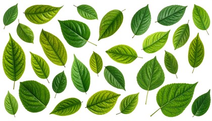 Fresh Green Leaves Pattern Background.