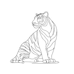 Elegant Tiger Applique Embroidery Vector Design