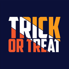 Trick or Treat Halloween T Shirt Design.