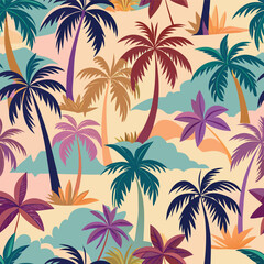 Obraz premium set of palm trees