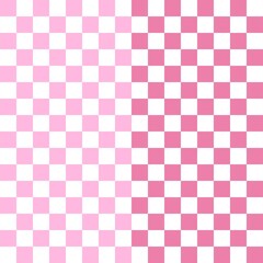 Pink checkerboard pattern background. Seamless chessboard design with soft gradient pink tones, perfect for modern decoration and digital art. Checkered background pattern.