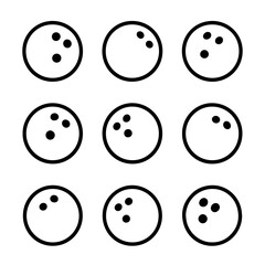 set of outline icons bowling balls vector on a white background
set of 9 line icons, vector, on a white background