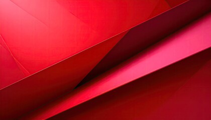 Abstract composition with layers of vibrant red hues and subtle shadows