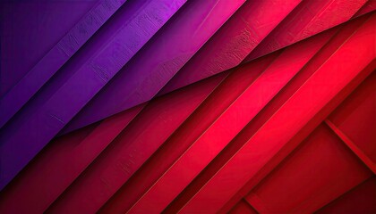 Abstract geometric layers of angled red, purple and pink gradients