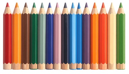 Colorful Wooden Colored Pencils.