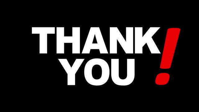 Thank you for watching animation text. Suitable for video end screen or social media