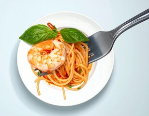 Delicious Shrimp Scampi Pasta Dish.