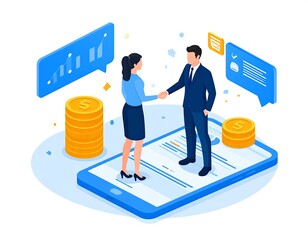 Business Deal Agreement Digital Signature.