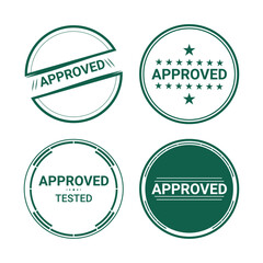 4 100% editable green approved stamp 	
