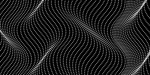 Abstract Minimalist Digital Data Transfer soft gradient Background connecting black and white  dots or lines. Connection structure.