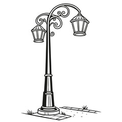 Street Lamp Vector Illustration