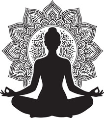 yoga silhouette vector