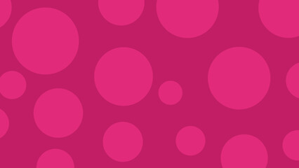 Vibrant magenta background featuring an arrangement of playful, simple, pink circles.