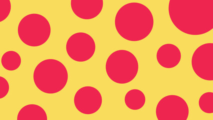 Vibrant background featuring an arrangement of pink circles on a pale yellow backdrop.