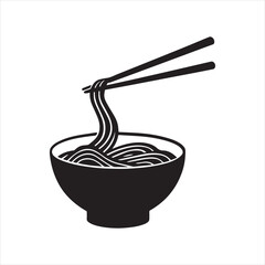 A delicious bowl of steaming noodles isolated on transparent background