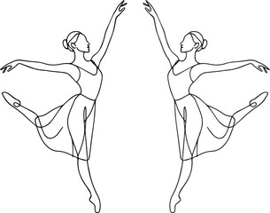 vector illustration of a dancing girl