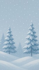 Obraz premium Serene snowy winter landscape wallpaper for mobile