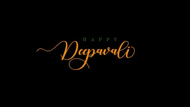Text wishing a happy deepawali on a black background. Suitable for diwali greetings, social media posts, festive promotions, and cultural celebrations.
