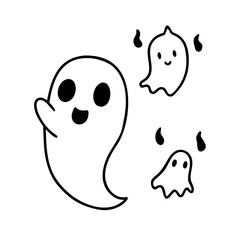 Cute ghost for halloween celebration and decoration