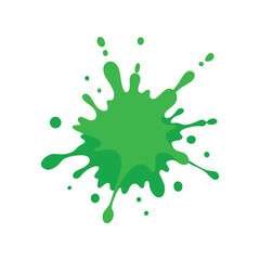 A splash of bright green blue pink paint on a white background, symbolizing creativity and freshness