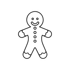 Outline of a gingerbread man