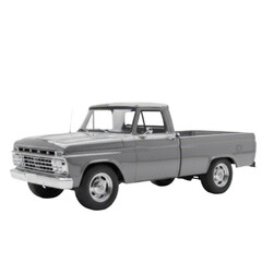 old pickup truck isolated on white background, representing vintage vehicles, retro transportation, and classic automotive style