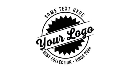 Vintage Badge Style Logo Template – Customizable Retro Emblem Design