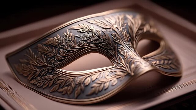 Exquisite Carved Mask Showcasing Classical Art