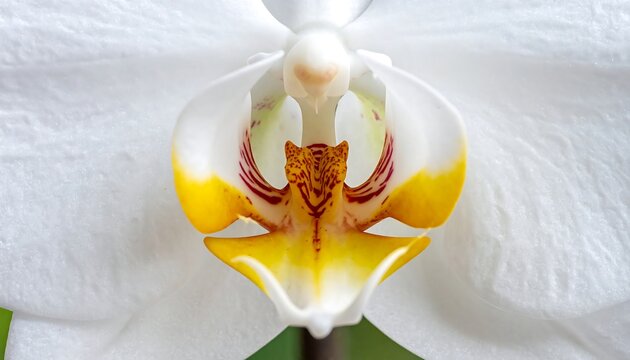 Close-up of white orchid flower