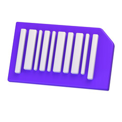 Logistic 3D Icon Bar code