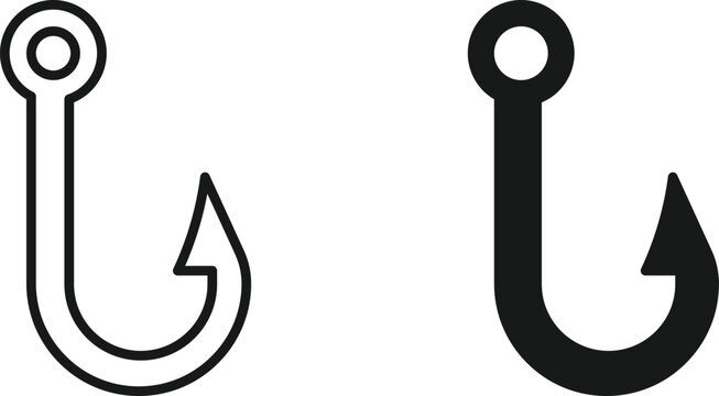  fishing hook icon , vector illustration .