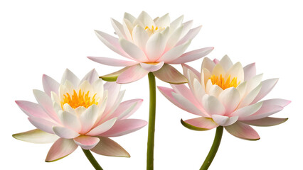 Naklejka premium A beautiful pink water lily blossom isolated in nature's pond, capturing its summer beauty