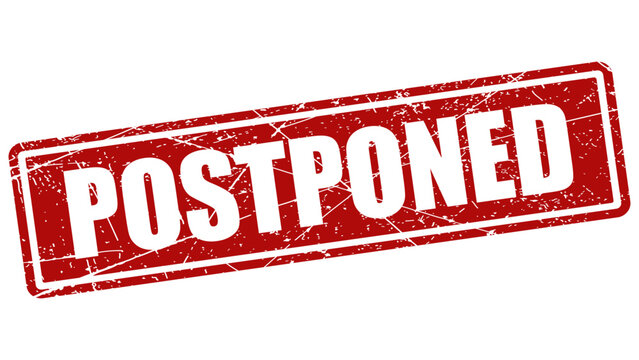 Postponed red stamp